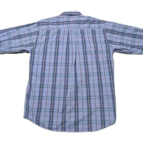 Vintage L.L. Bean Portugal Plaid Button Down Shirt Men’s Large 100% Cotton LS - Picture 3 of 9